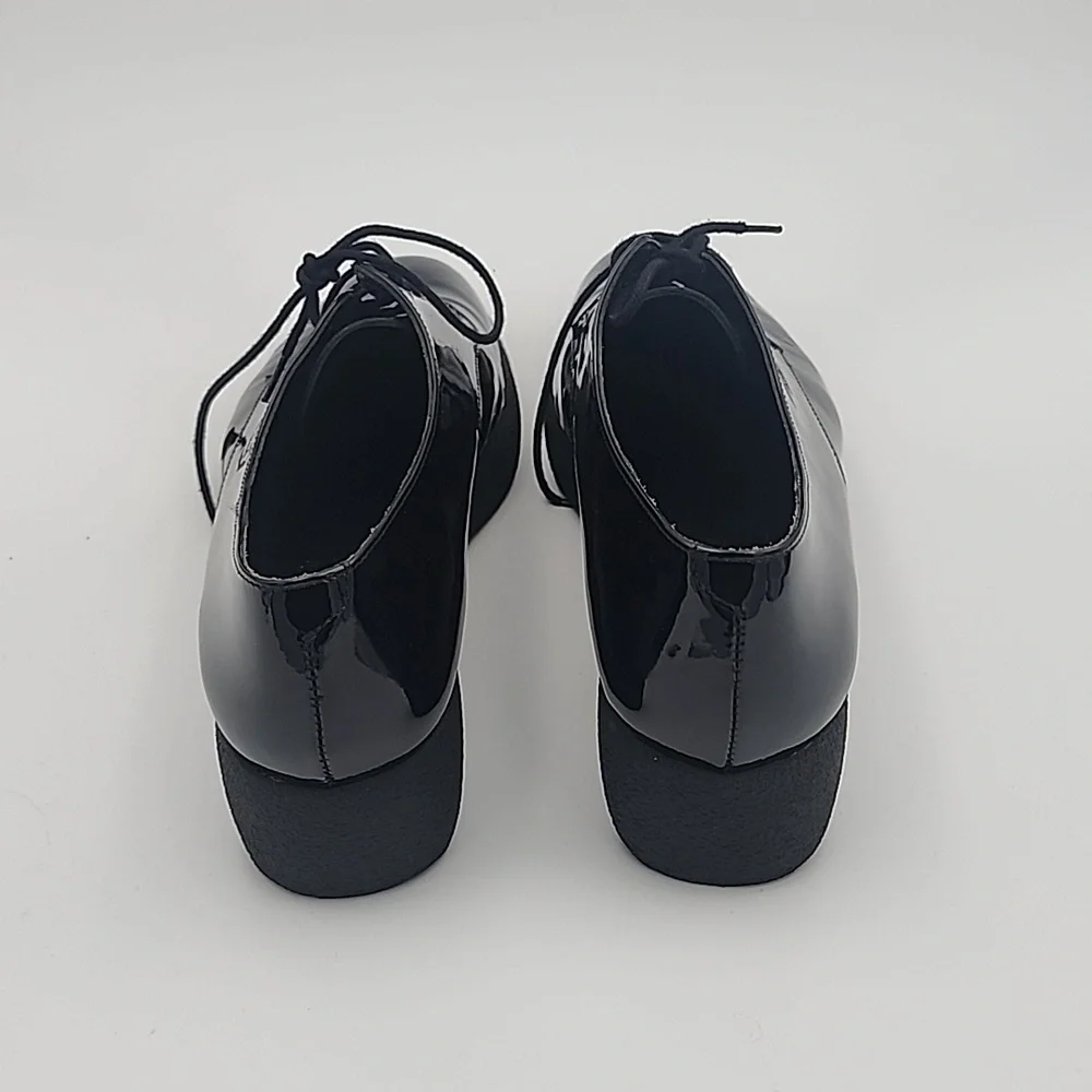 ROBERT CLERGERIE Black Patent Leather Platform Oxfords, size 37